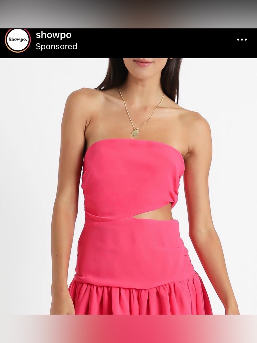 Showpo Vibrant Pink One-Shoulder Ruffle Mini Dress